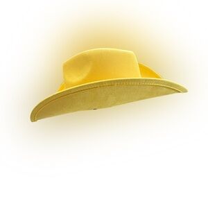 Yellow Silver Band Chin Strap Hat